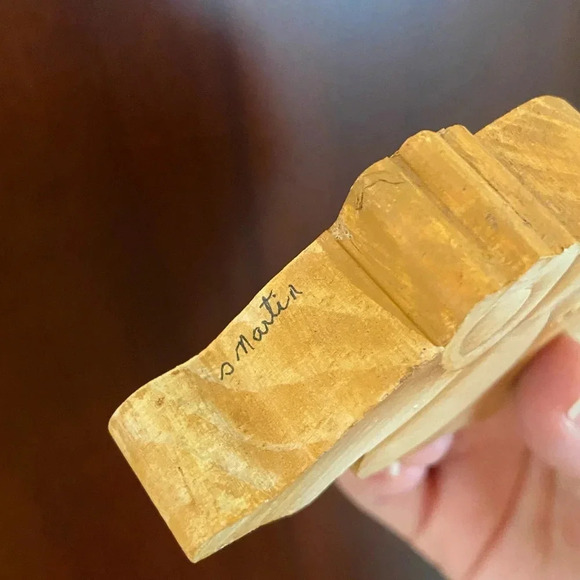 Lot of 4 Folk Art Hand Painted Bear & Duck Wood Decor Artist Signed D. Martin - Picture 7 of 12